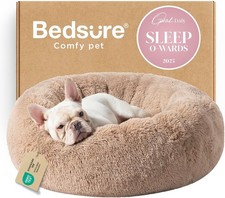Bedsure Calming Dog Bed Medium Size Dog - Donut Washable Medium Pet Bed, 30 inch