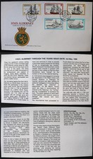 Alderney Stamps:  HMS Alderney - Royal Navy Ships  - First Day Cover 1990
