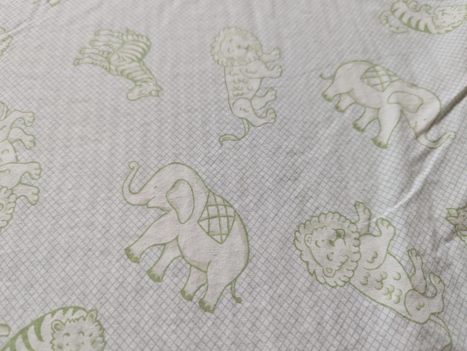 Amy Coe Edición Limitada Verde Zoo Circo Animal Bebé Manta Cuna Algodón Foto 4 de 4