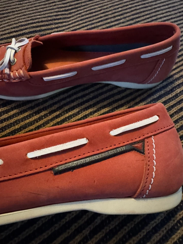Dubarry of Ireland Slip On Boat Deck shoes. Coral red. EU 39 UK 5.5 - Image 2 of 4
