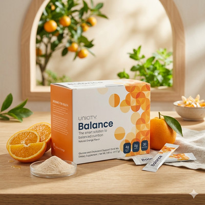 UNICITY Balance Orange Drink Mix 30 Sticks Cholesterol Support Fiber Aid Plus