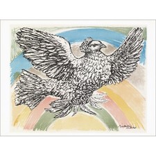 PICASSO Pablo - Lithographie "Colombe à l'arc en Ciel" 28x38cm - 1952