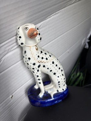 RARE*VINTAGE*OLD Staffordshire England  - Dalmatian Porcelain Figurine-Stamped!