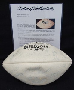 1984 CHICAGO BEARS TEAM SIGNED WILSON Football 42 Signatures PSA/DNA LOA