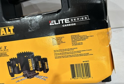 Kit de sierra perforadora de carburo de corte de metal serie Dewalt Elite 9 piezas CAJA ABIERTA (C4) - Imagen 6 de 7