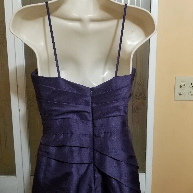 DAVID'S BRIDAL LADIES BEAUTIFUL PURPLE BEADED EMPIRE DRESS - SIZE 6 - Image 4 of 4