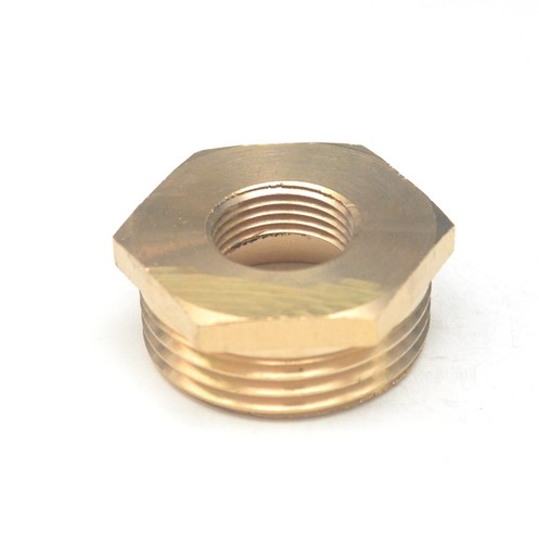 1" BSP Male x 3/8" BSP Female British Pipe Reducer Bushing Brass Adapter Oil Gas - Picture 6 of 7