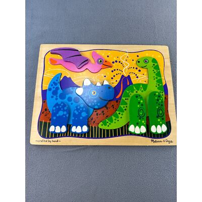 Melissa & Doug Prehistoric Pals - Layered Wood Puzzles   3739