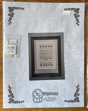 DKT Originals LIFE'S GREATEST RICHES Sampler Cross Stitch Pattern w/Button Pack