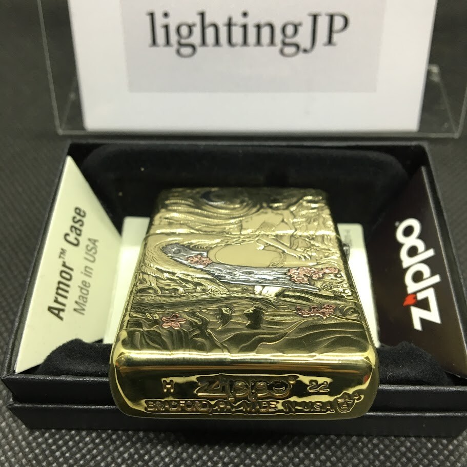Zippo Nine Tailed Fox Girl 2 Sided Processing Etching Gold Zippo Nine Tailed Fox Girl 2 Sided Processing Etching Gold