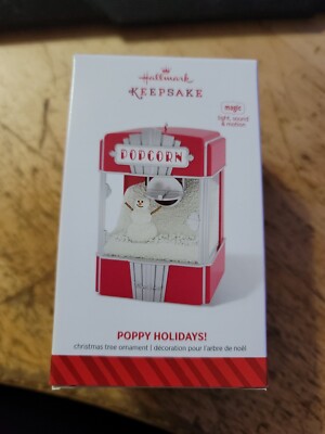 2014 Hallmark Keepsake Poppy Holidays Popcorn Machine Magic Christmas Ornament
