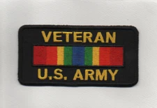 Military Patch U.S. " Army Service Ribbon "  Embroidered Patch / U.S.A. Made