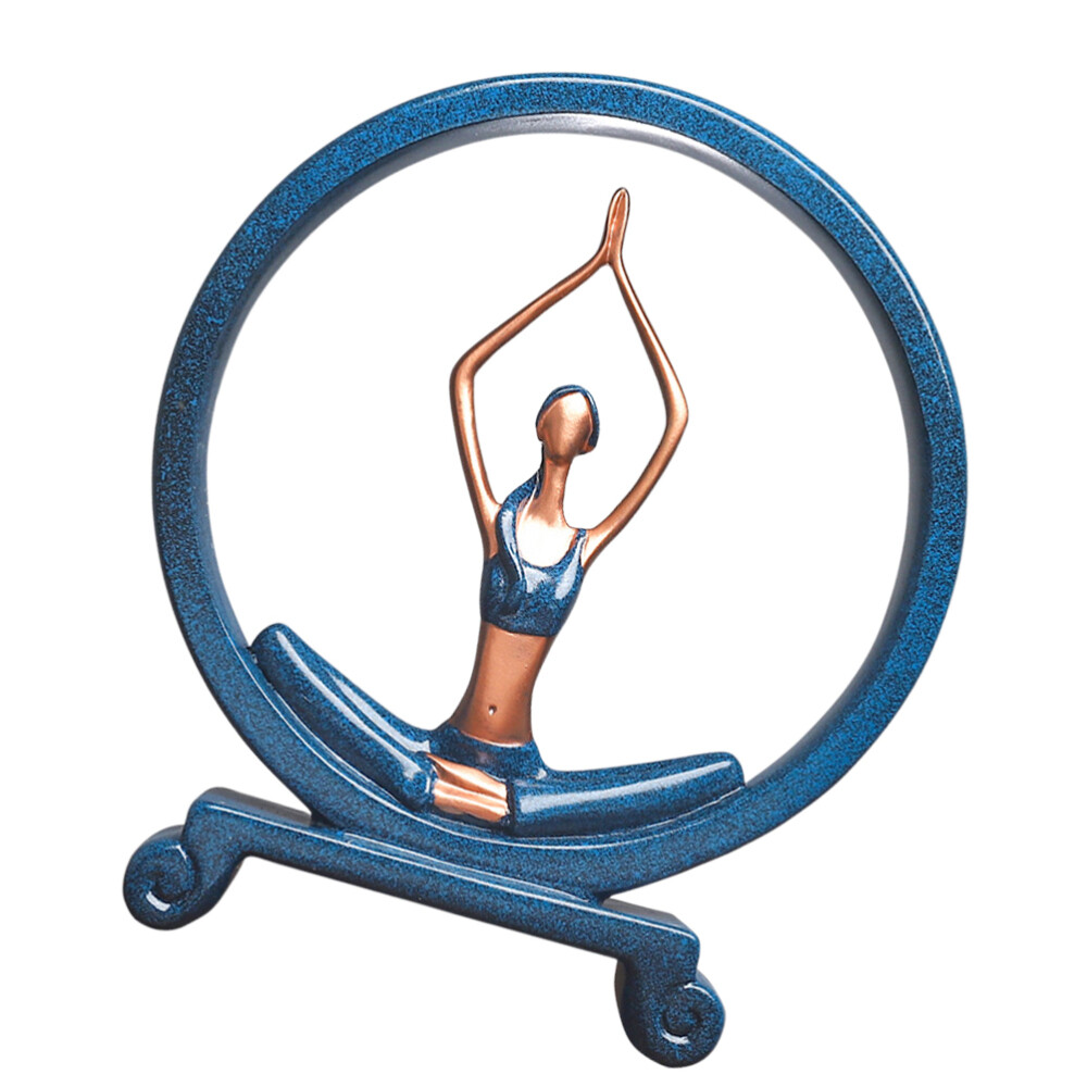 Yoga Decor Circle Yoga Statue Yoga Gifts Women Resin Women Figurine