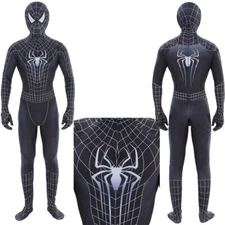 Black Venom Spider-man Jumpsuit Spiderman Cosplay Adult & Kids Halloween Costume