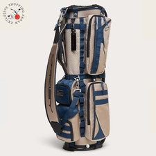 Oakley Icon Golf Carry Stand Bag 24 9.5 x 47inch Men's Cream Navy 4-way Divider