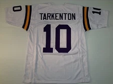 UNSIGNED CUSTOM Sewn Stitched Fran Tarkenton White Jersey - M, L, XL, 2XL, 3XL