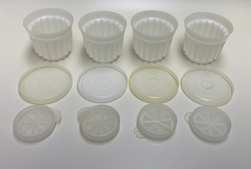 Tupperware Mini JELLO Wüstenform Becher mit #297 Dichtungen, 4er Set - Bild 2 von 3