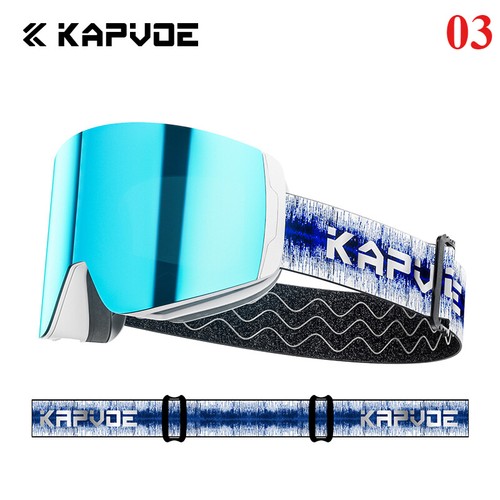 KAPVOE Magnetic Snow Goggles Anti-Fog Ski Goggles Women Men Snowboard Goggles - Picture 17 of 24