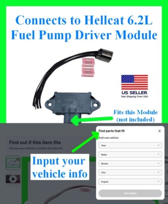 fits Hellcat Dodge Jeep Fuel Pump Module Driver Connector Plug Wiring Harness