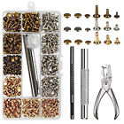 300 Sets Leather Rivets Double Cap Rivet Tubular Metal Studs For Diy Craft J5R7