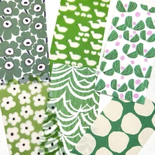 30 PC Green Spring Paper Pack Vellum Textured Scrapbooking Collage