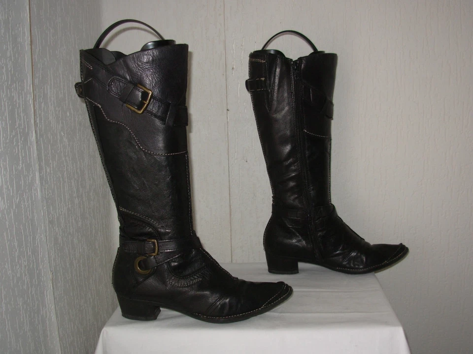 KHRIO Bottes Cuir noir P.36 - Photo 2/4