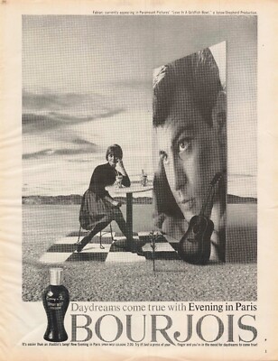 1961 VTG Print Ad Bourjois Daydreams Evening in Paris Spray Mist Cologne Sexy