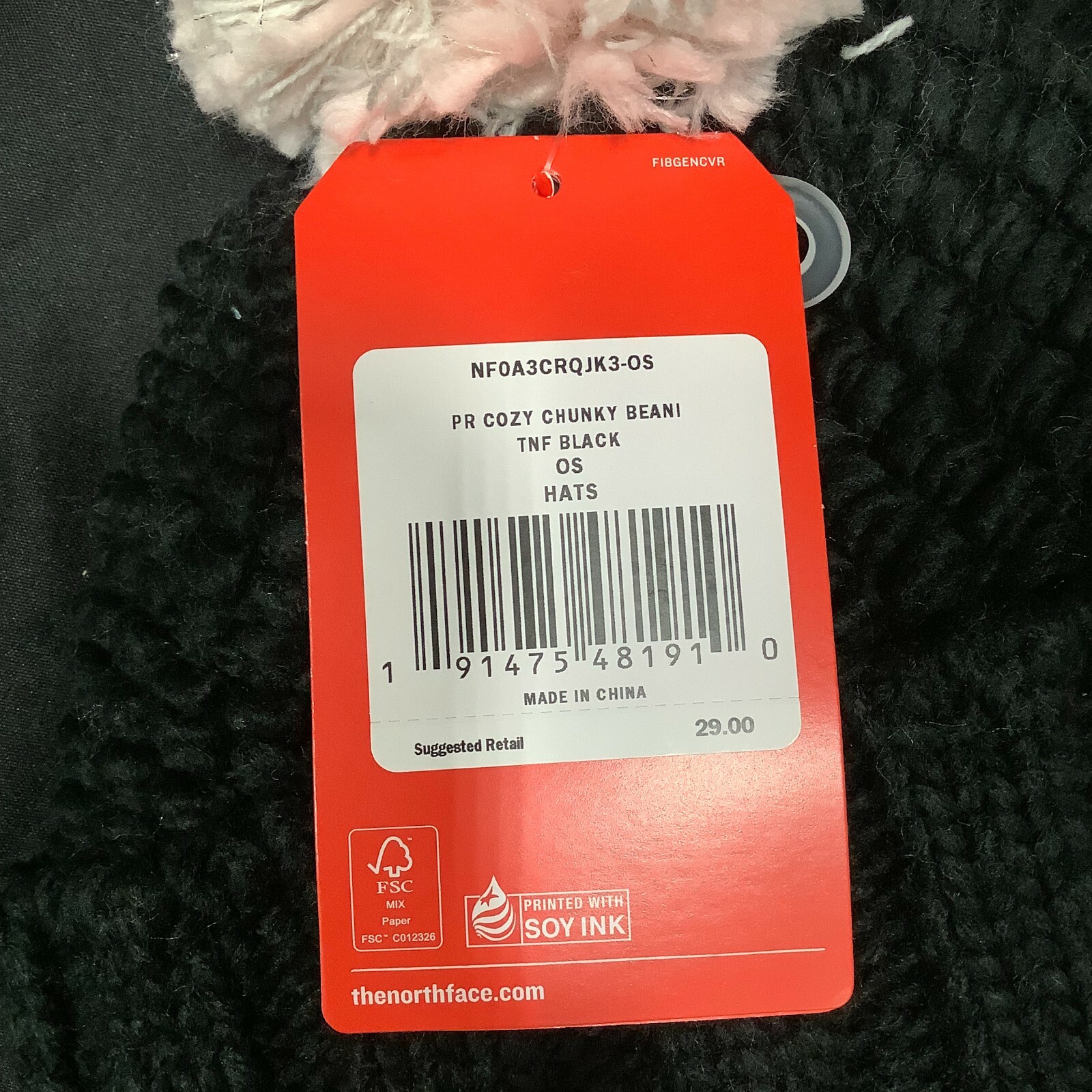 The North Face Cozy Chunky Beanie Black 