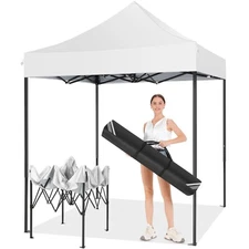 6.6'x6.6' Pop up Canopy Tent Outdoor Beach BBQ Gazebo Commercial Instant Shelter