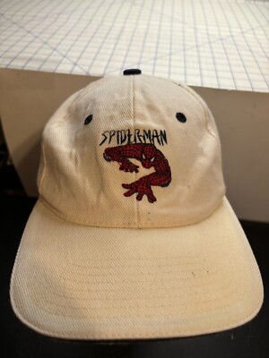 The Amazing Spider Man Strapback Hat Mens One Size - Marvel Cap White/red