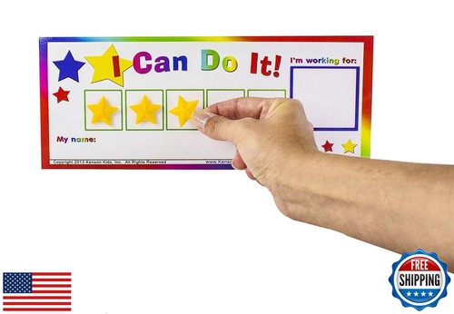 Kenson Kids “I Can Do It!” Token Board. Colorful Magnetic Rewards Chart with - Picture 3 of 5
