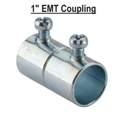 1'' EMT Conduit UL Set Screw Coupling Coupler Zinc Steel Z-100S
