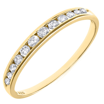 Ewigkeitsring 9 kt Gelbgold 0,25 kt Diamant von Naava