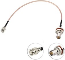 Bingfu Mini BNC Male to BNC Female Bulkhead Mount 75 Ohm Vedio SDI Cable 20cm
