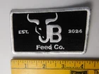 JB FEED COMPANY VINTAGE PATCH HAT BADGE CATTLE FARM AGRICULTURE ADVERTISING