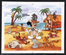 Grenada Grenadines 1985 Disney Mark Twain Scott# 716 RARE Imperforate Proof XF
