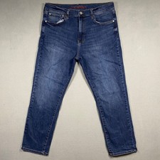 Lucky Brand 410 Athletic Straight Jeans Mens 36x30 Blue Medium Wash Denim