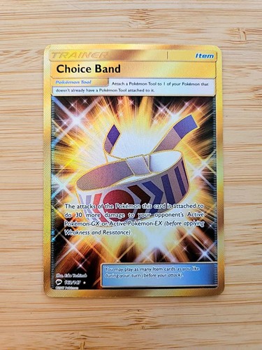 Choice Band 162/147 Burning Shadows NM Gold Secret Rare Pokemon Card