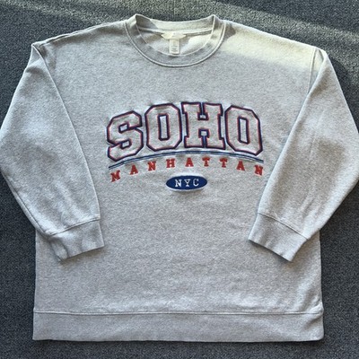 SOHO Manhattan H&M Men s L Large Sweater Sweatshirt Cotton NYC Long Sleeve