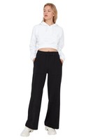 Jogginghose Damen Herren Hoher Bund Sweatpants Schwarz S Trendyol