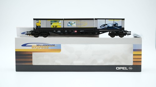 Roco H0 47970 Containerwagen "Millennium Express Opel 1" DB | Zustand: Gebraucht