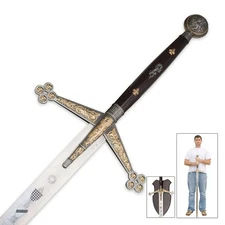 57" Historical Royal Scottish Sword Broadsword Long Claymore Battle Medieval