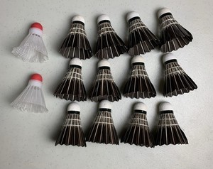 Evenz 20 Feather Badminton Shuttlecock 12 Pieces + 2 pc Unbranded Preowned