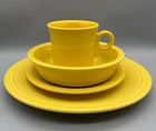 Fiestaware Yellow 4 Piece Place Setting Fiesta sunflower Plate Dish Set