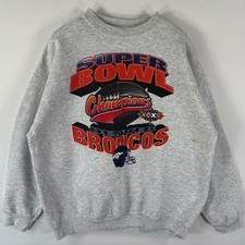 Denver Broncos Champions 90s Super Bowl Gray Crewneck Sweatshirt RM2282