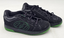 HEELYS 7164 Black Low Top Sneakers Lace Up Heel Wheel Skate Shoes Youth Size 6