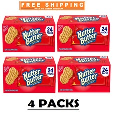 4 Pack - Nutter Butter Peanut Butter Sandwich Cookies, 1.9 oz., 24 pk.