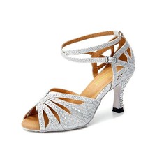 TTdancewear Women Rhinestone Ballroom Dance Shoes Latin Salsa Performance Dan...