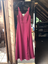 Azazie LENA Red Bridesmaids Maxi Gown Size 10 Sleeveless 