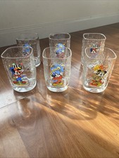 McDonalds Walt Disney World Year 2000 Celebration Glasses Set of 6 Mickey Mouse